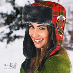 Scottish Munro Modern Clans Tartan Trapper Hat - Crest Classic Scottish Plaid Tartan Plaid