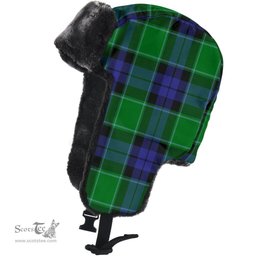 Scottish Graham of Menteith Modern Clan Tartan Trapper Hat - Classic Scottish Plaid Tartan Plaid