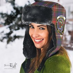 Scottish Fraser Hunting Modern Clans Tartan Trapper Hat - Crest Classic Scottish Plaid Tartan Plaid