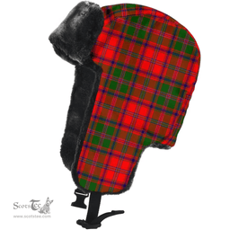 Scottish Stewart of Appin Modern Clan Tartan Trapper Hat - Classic Scottish Plaid Tartan Plaid
