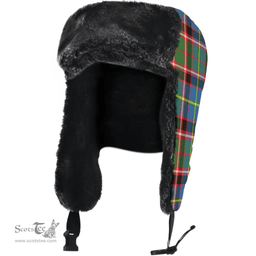 Scottish Stirling (of Keir) Clan Tartan Trapper Hat - Classic Scottish Plaid Tartan Plaid