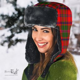 Scottish Stewart of Appin Clan Tartan Trapper Hat - Classic Scottish Plaid Tartan Plaid