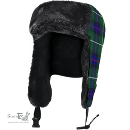 Scottish MacDonald of the Isles Clan Tartan Trapper Hat - Classic Scottish Plaid Tartan Plaid