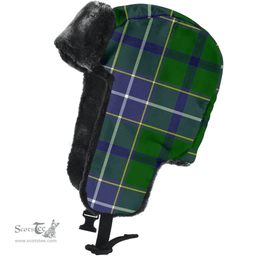 Scottish Wishart Hunting Clan Tartan Trapper Hat - Classic Scottish Plaid Tartan Plaid