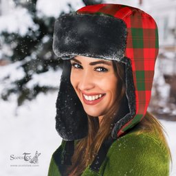 Scottish Erskine Modern Clan Tartan Trapper Hat - Classic Scottish Plaid Tartan Plaid
