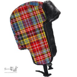 Scottish Ogilvie of Airlie Ancient Clan Tartan Trapper Hat - Classic Scottish Plaid Tartan Plaid
