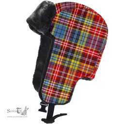 Scottish Ogilvie of Airlie Ancient Clan Tartan Trapper Hat - Classic Scottish Plaid Tartan Plaid