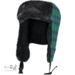 Scottish Shaw of Sauchie Clan Tartan Trapper Hat - Classic Scottish Plaid Tartan Plaid