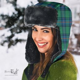 Scottish Shaw of Sauchie Clan Tartan Trapper Hat - Classic Scottish Plaid Tartan Plaid