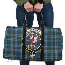 Scottish Cockburn Modern Clan Tartan Travel Bag - Crest Classic Scottish Plaid Tartan Plaid