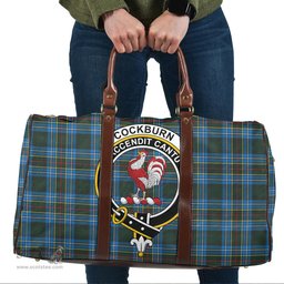 Scottish Cockburn Modern Clan Tartan Travel Bag - Crest Classic Scottish Plaid Tartan Plaid