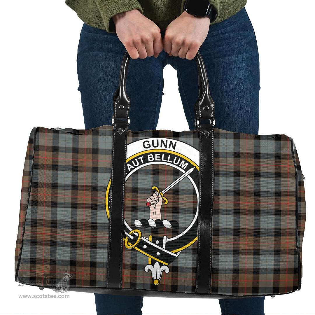 Scottish Gunn Weathered Clan Tartan Travel Bag - Crest Classic Scottish Plaid Tartan Plaid