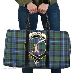 Scottish MacRae Hunting Ancient Clan Tartan Travel Bag - Crest Classic Scottish Plaid Tartan Plaid