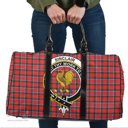 Scottish Sinclair Modern Clan Tartan Travel Bag - Crest Classic Scottish Plaid Tartan Plaid