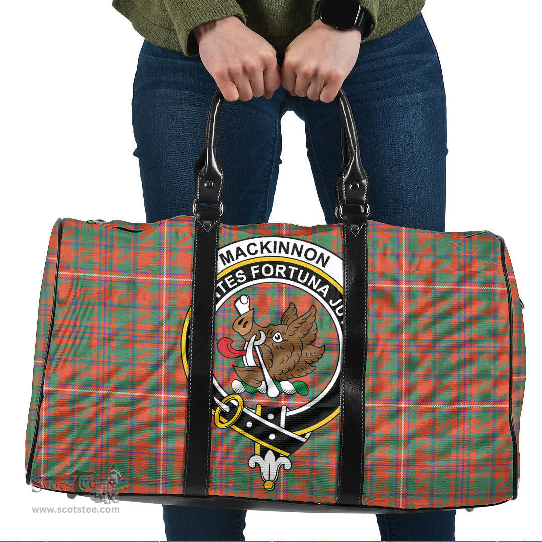 Scottish MacKinnon Ancient Clan Tartan Travel Bag - Crest Classic Scottish Plaid Tartan Plaid