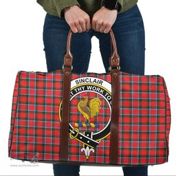 Scottish Sinclair Modern Clan Tartan Travel Bag - Crest Classic Scottish Plaid Tartan Plaid