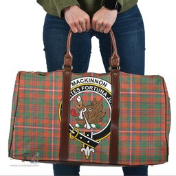 Scottish MacKinnon Ancient Clan Tartan Travel Bag - Crest Classic Scottish Plaid Tartan Plaid