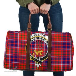 Scottish Cameron of Lochiel Modern Clan Tartan Travel Bag - Crest Classic Scottish Plaid Tartan Plaid