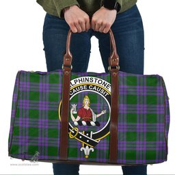 Scottish Elphinstone Clan Tartan Travel Bag - Crest Classic Scottish Plaid Tartan Plaid