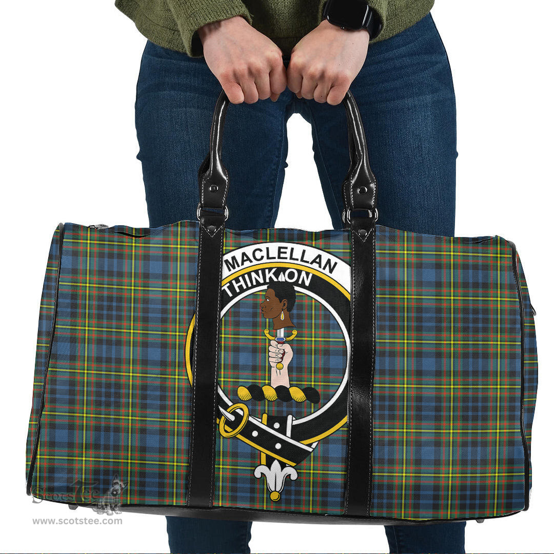 Scottish MacLellan Ancient Clan Tartan Travel Bag - Crest Classic Scottish Plaid Tartan Plaid