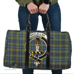 Scottish MacLellan Ancient Clan Tartan Travel Bag - Crest Classic Scottish Plaid Tartan Plaid