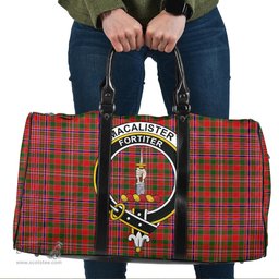 Scottish MacAlister Modern Clan Tartan Travel Bag - Crest Classic Scottish Plaid Tartan Plaid
