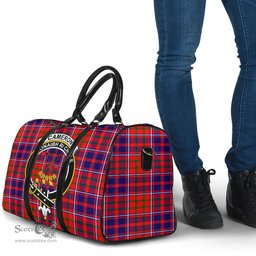 Scottish Cameron of Lochiel Modern Clan Tartan Travel Bag - Crest Classic Scottish Plaid Tartan Plaid