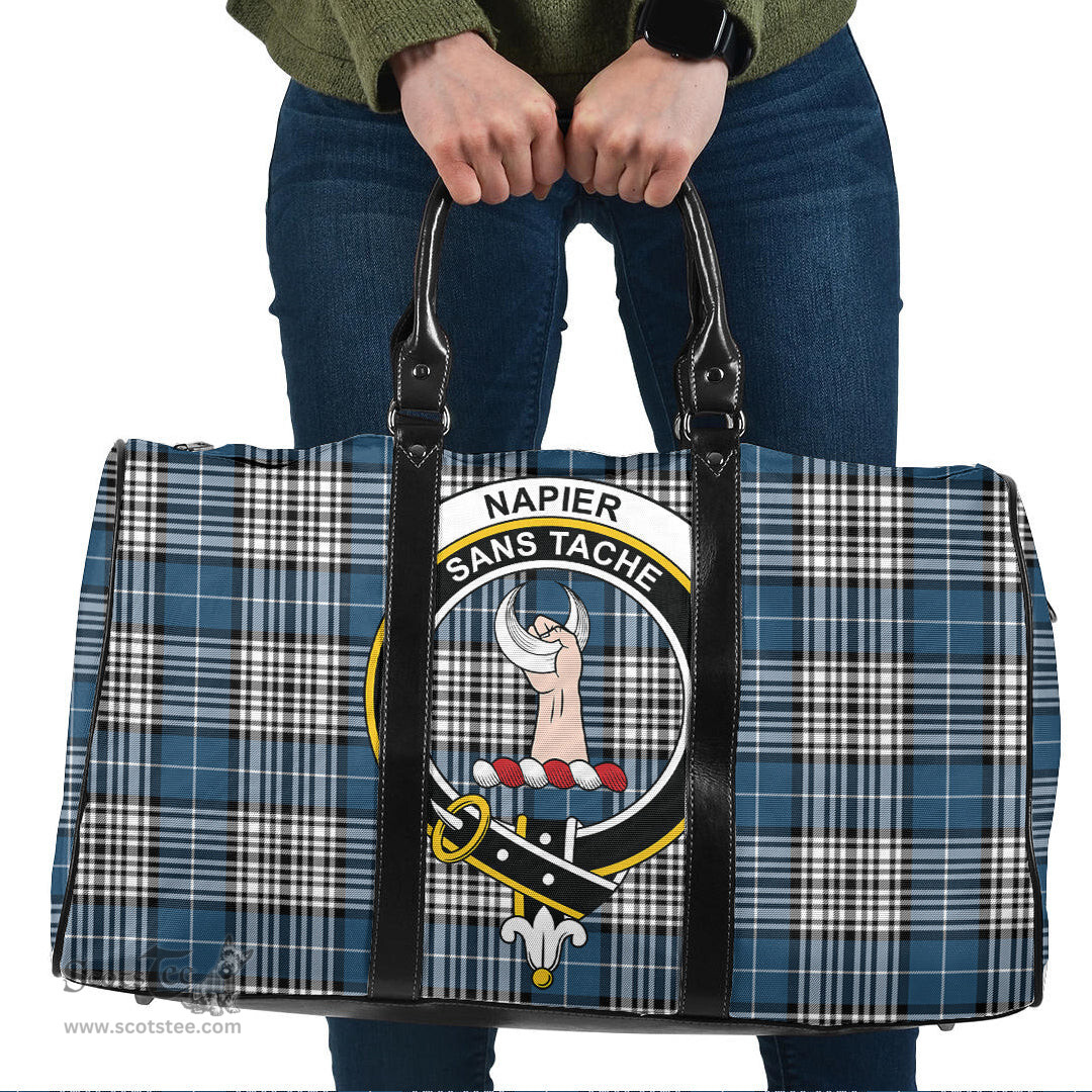 Scottish Napier Modern Clan Tartan Travel Bag - Crest Classic Scottish Plaid Tartan Plaid