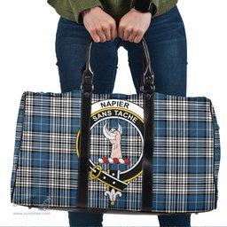 Scottish Napier Modern Clan Tartan Travel Bag - Crest Classic Scottish Plaid Tartan Plaid