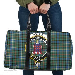 Scottish Ogilvie Hunting Ancient Clan Tartan Travel Bag - Crest Classic Scottish Plaid Tartan Plaid