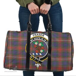 Scottish Fraser Hunting Modern Clan Tartan Travel Bag - Crest Classic Scottish Plaid Tartan Plaid