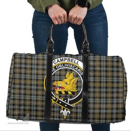Scottish Campbell Argyll Weathered Clan Tartan Travel Bag - Crest Classic Scottish Plaid Tartan Plaid