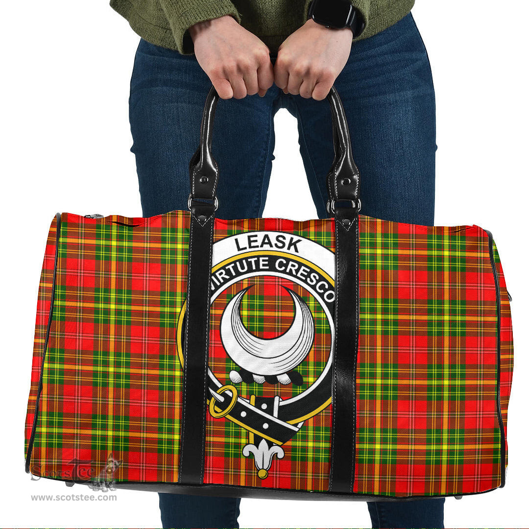 Scottish Leask Clan Tartan Travel Bag - Crest Classic Scottish Plaid Tartan Plaid