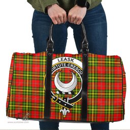 Scottish Leask Clan Tartan Travel Bag - Crest Classic Scottish Plaid Tartan Plaid