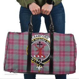 Scottish Crawford Ancient Clan Tartan Travel Bag - Crest Classic Scottish Plaid Tartan Plaid