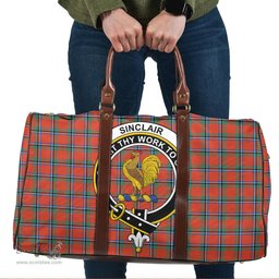 Scottish Sinclair Ancient Clan Tartan Travel Bag - Crest Classic Scottish Plaid Tartan Plaid