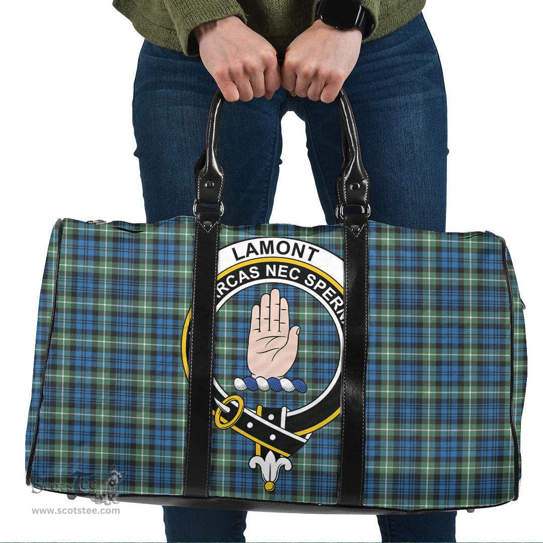 Scottish Lamont Ancient Clan Tartan Travel Bag - Crest Classic Scottish Plaid Tartan Plaid