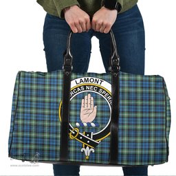 Scottish Lamont Ancient Clan Tartan Travel Bag - Crest Classic Scottish Plaid Tartan Plaid