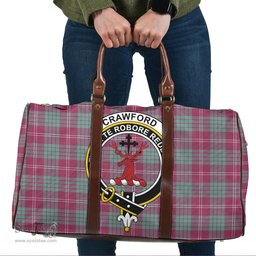 Scottish Crawford Ancient Clan Tartan Travel Bag - Crest Classic Scottish Plaid Tartan Plaid