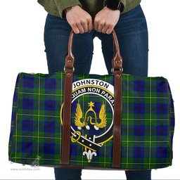 Scottish Johnston Modern Clan Tartan Travel Bag - Crest Classic Scottish Plaid Tartan Plaid