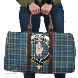 Scottish Lamont Ancient Clan Tartan Travel Bag - Crest Classic Scottish Plaid Tartan Plaid
