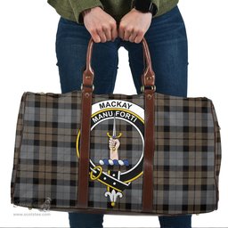 Scottish MacKay Weathered Clan Tartan Travel Bag - Crest Classic Scottish Plaid Tartan Plaid