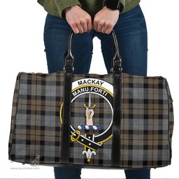 Scottish MacKay Weathered Clan Tartan Travel Bag - Crest Classic Scottish Plaid Tartan Plaid