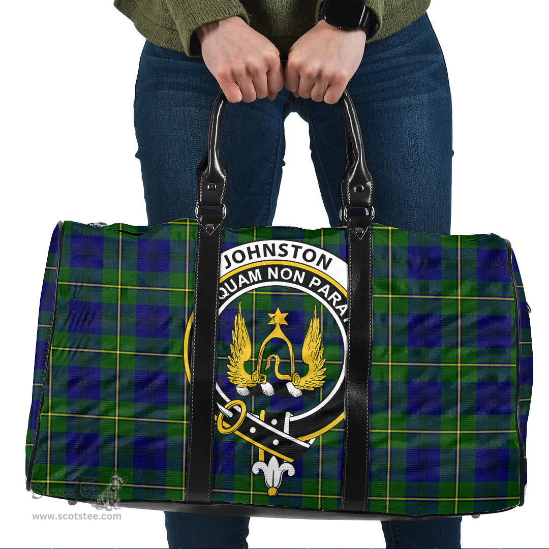 Scottish Johnston Modern Clan Tartan Travel Bag - Crest Classic Scottish Plaid Tartan Plaid