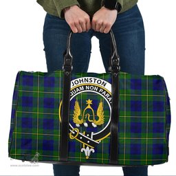 Scottish Johnston Modern Clan Tartan Travel Bag - Crest Classic Scottish Plaid Tartan Plaid