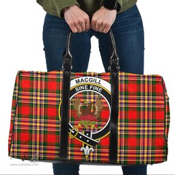 Scottish MacGill Modern Clan Tartan Travel Bag - Crest Classic Scottish Plaid Tartan Plaid