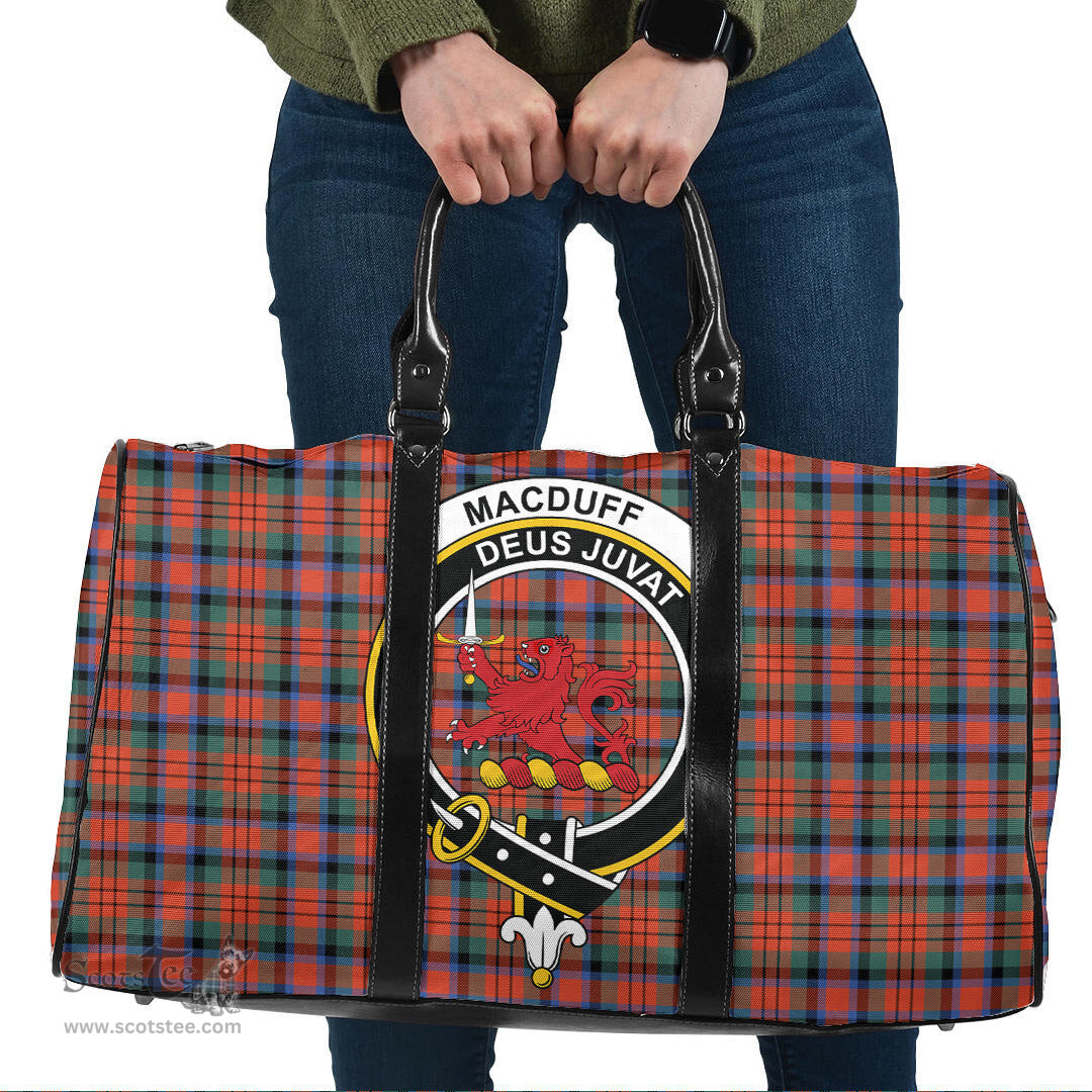 Scottish MacDuff Ancient Clan Tartan Travel Bag - Crest Classic Scottish Plaid Tartan Plaid