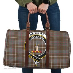 Scottish MacIntyre Hunting Weathered Clan Tartan Travel Bag - Crest Classic Scottish Plaid Tartan Plaid