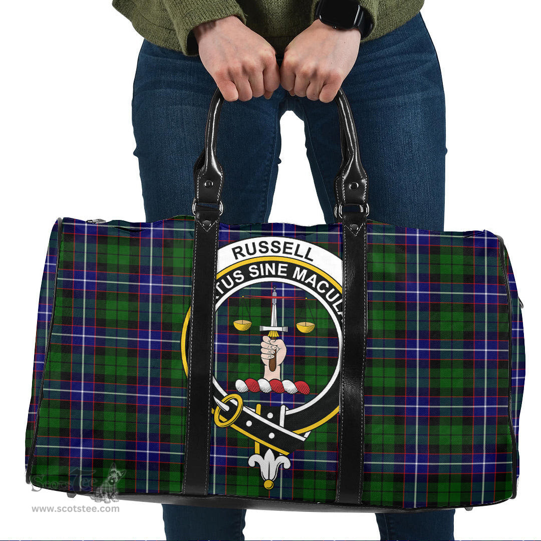 Scottish Russell Modern Clan Tartan Travel Bag - Crest Classic Scottish Plaid Tartan Plaid