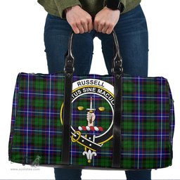 Scottish Russell Modern Clan Tartan Travel Bag - Crest Classic Scottish Plaid Tartan Plaid